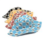 Letter Plaid Bucket Hat Women's Fashion Double-sided Wear Bucket Hat - Image 3