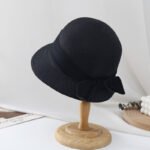 Simple Ribbon Bow Bucket Hat Women's Sun Hat - Image 2