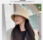 Knitted Simple Twist Bucket Hat - Image 9