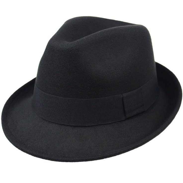 221450911381.jpg Gentleman hat jazz hat felt hat - Image 1