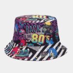 Graffiti Double-sided Bucket Hat Female Party Hip Hop Bucket Hat - Image 9