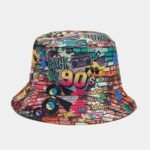 Graffiti Double-sided Bucket Hat Female Party Hip Hop Bucket Hat - Image 10