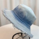 Big Head Circumference Bucket Bucket Hat Distressed Sun-proof Face-showing Small Hat - Image 9