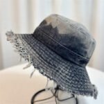 Big Head Circumference Bucket Bucket Hat Distressed Sun-proof Face-showing Small Hat - Image 6