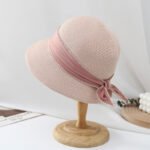 Simple Ribbon Bow Bucket Hat Women's Sun Hat - Image 5