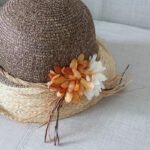 Resort Sun Shade Half Rolled Edge Flower Bowler Hat - Image 6