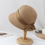 Simple Ribbon Bow Bucket Hat Women's Sun Hat - Image 4