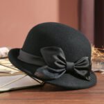 New Warm Woolen Bucket Hat Women's Fashion Hat - Image 3