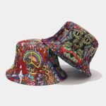 Graffiti Double-sided Bucket Hat Female Party Hip Hop Bucket Hat - Image 3