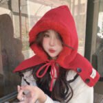 Korean Balaclava Hat Female Winter Warm Hat Scarf One Couple Earflaps Woolen Knitted Hat - Image 10