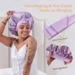Silk Bonnet, Satin Hair Bonnet For Sleeping For Wavy Curly Natural Hair - Image 9