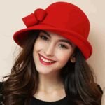 Women's French-style Elegant Retro Woolen Bowler Hat Curling Bow - Image 7
