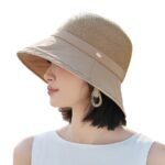 Bucket Hat Women's Stitching Sun Hat Sun-proof And Breathable Bucket Hat Fashion Leisure Artistic Simple - Image 4