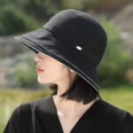 Bucket Hat Women's Stitching Sun Hat Sun-proof And Breathable Bucket Hat Fashion Leisure Artistic Simple - Image 2