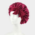 Silk Bonnet For Sleeping Women Satin Bonnet Double Layer Satin Lined Hair Bonnet With Tie Band Curly Hair - Image 5