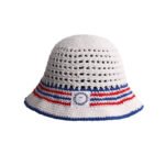 Striped Bucket Hat Women's Hollow Breathable Small Bucket Cap - Image 5