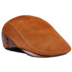 Men's Cowhide Beret Leather Hat - Image 3
