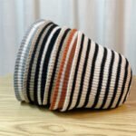Sunshade Leisure Striped Knitted Dome Bucket Foldable Tide Bucket Hat - Image 2