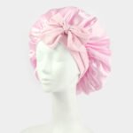 Silk Bonnet For Sleeping Women Satin Bonnet Double Layer Satin Lined Hair Bonnet With Tie Band Curly Hair - Image 4