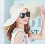 Hat Female Summer Tide Straw Hat Foldable Beach Hat Sun Hat Sun Protection - Image 2