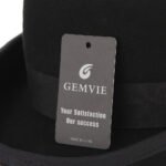 British Feather Decoration Bowler Wool Top Hat - Image 7