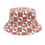 Letter Plaid Bucket Hat Women's Fashion Double-sided Wear Bucket Hat - Image 8