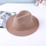 Women's Fashion Temperament Chain Decorated Bowler Hat - Image 6