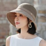 Bucket Hat Women's Stitching Sun Hat Sun-proof And Breathable Bucket Hat Fashion Leisure Artistic Simple - Image 7