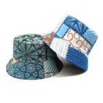 Geometric Bucket Hat Color Matching Printing Double-sided Wear Bucket Hat - Image 4