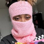 Hand-crocheted Balaclava Air Top Wind Mask Cap - Image 3