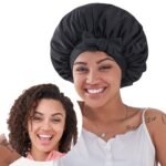 Silk Bonnet, Satin Hair Bonnet For Sleeping For Wavy Curly Natural Hair - Image 4