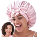 Silk Bonnet, Satin Hair Bonnet For Sleeping For Wavy Curly Natural Hair - Image 3
